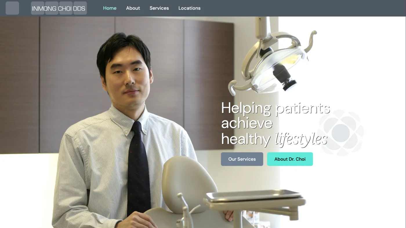 Dr Choi website - Home page